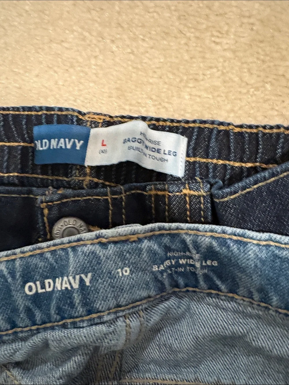 Old Navy girls size 10 Jeans Bundle - Light Blue, Dark Blue, Black, Brown